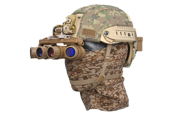 Militärbrille mit Helm — Stockfoto
