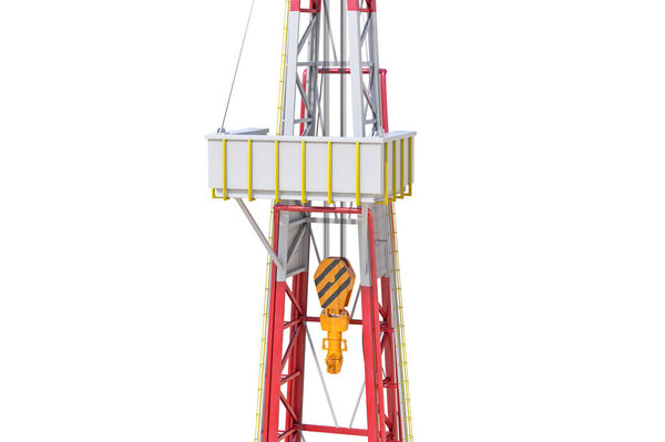 Rig platform derrick, close view