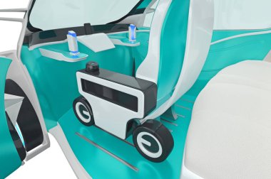 Araba fütüristik ulaşım salon, Görünümü Kapat