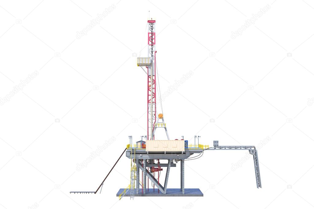 Land rig industry, side view