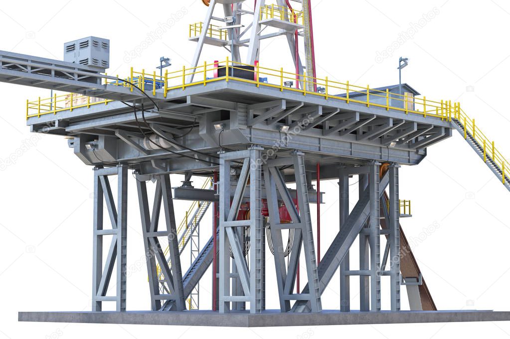 Land rig production gas, close view