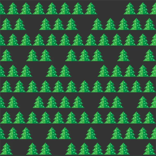 Sapin Noël Forêt Rangées Géométriques Plates Pins Isolés Sur Fond — Image vectorielle