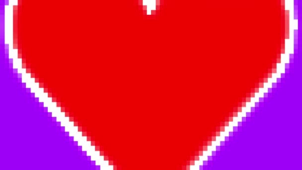 Heart Bit Pixel Art — Stockvideo