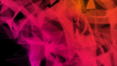 Pembe pleksus. Döngüsel geometrik çokgen hareketli grafikler arka planı. Tasarım konsepti. Sunum veya giriş için geometrik ve soyut arkaplan.