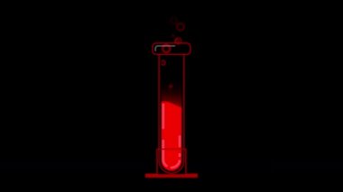 Tıbbi ya da bilimsel şişelerle renk sıvısı içeren soyut arkaplan. 