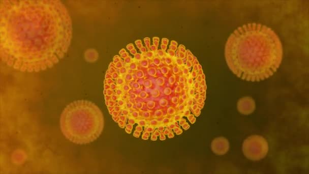 Covid 科罗纳威斯动画背景3D病毒模型 — 图库视频影像