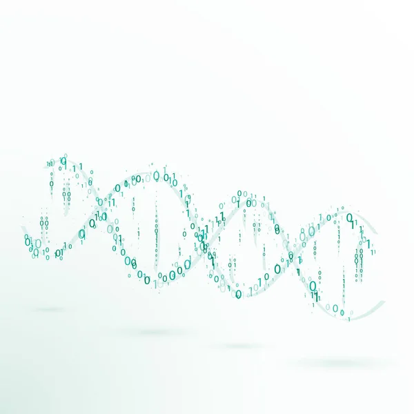 ADN. código binario. ilustración vectorial — Vector de stock
