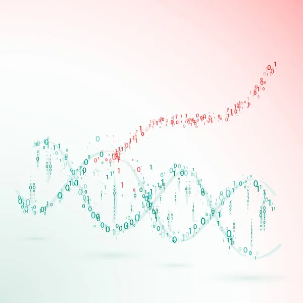 Dna。二进制代码。病毒。矢量图 — 图库矢量图片