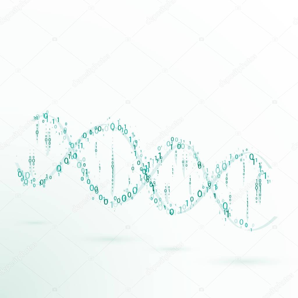 DNA. Binary Code. Vector Illustration