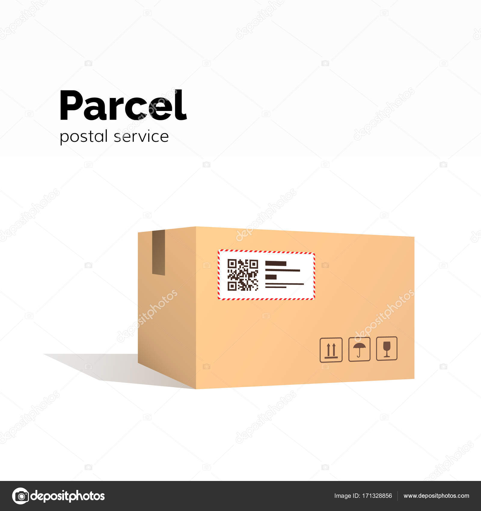 Ulaşım Parsel Karton Kutu Kapsayıcı Qr Kod Kapalı Parsel Kutusu