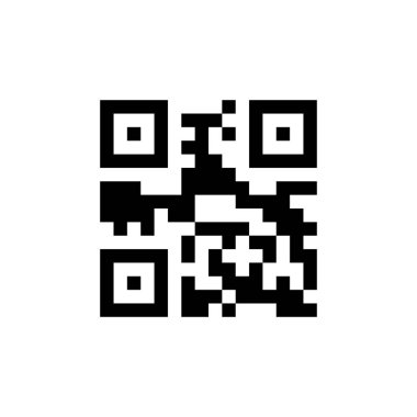 Smartphone tarama Qr kod şablonu. Beyaz arka plan üzerinde izole vektör çizim.