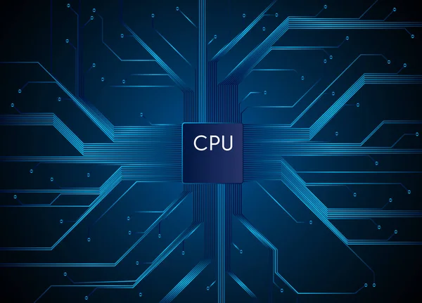 Cpu.高科技技术。信息通信技术要素。矢量插图 — 图库矢量图片