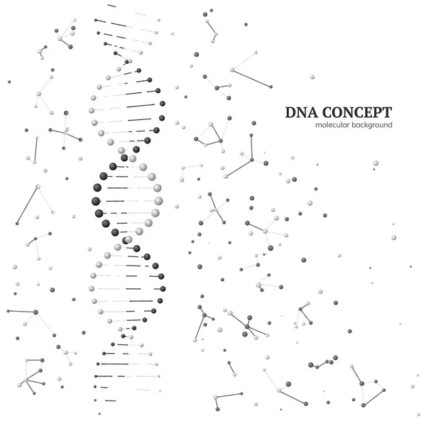 图形模型分子 Dna。分子背景。矢量插图 — 图库矢量图片