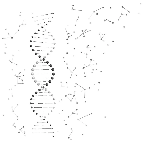 Moléculas de ADN. Ilustración vectorial — Vector de stock