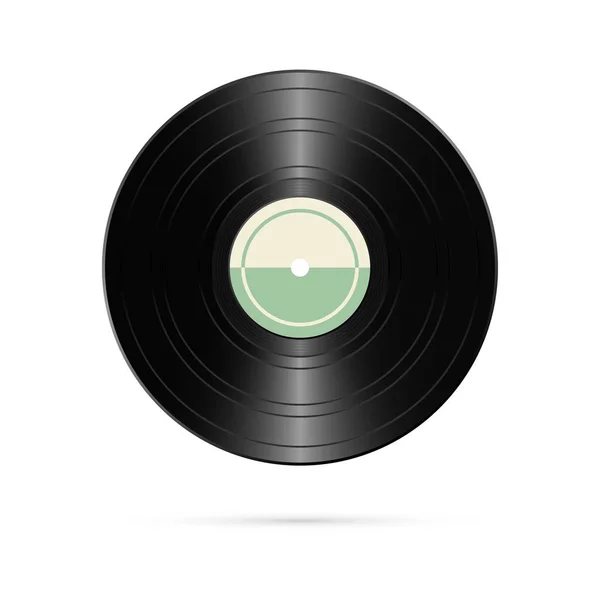 現実的なビニール レコード。レトロなデザイン。ベクトル図 — ストックベクタ