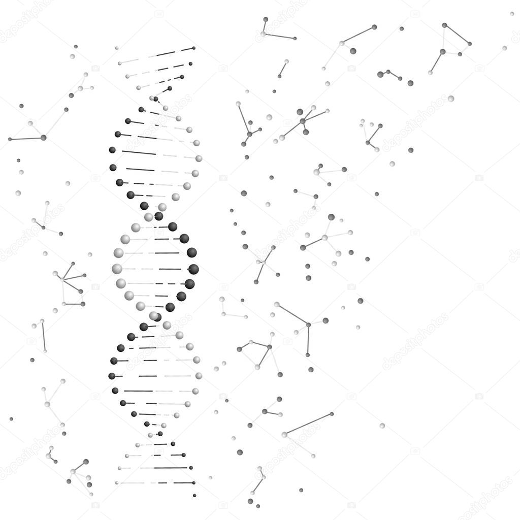 DNA molecules. Vector illustration