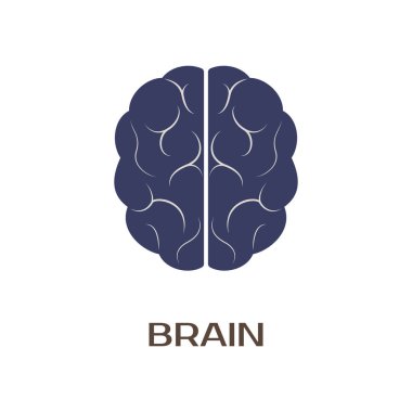 Beyin logo. vektör çizim