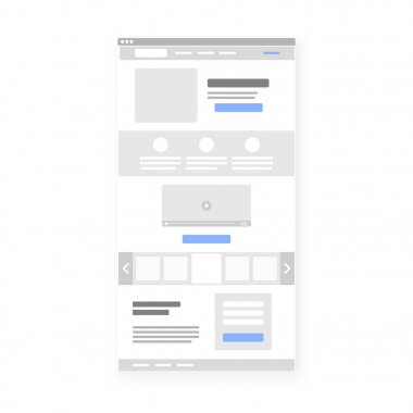 Açılış sayfası Web sitesi tel kafes arayüzü şablonu. Vektör