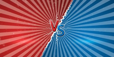 Karşı vs sembolü. Kroki meydan Banner. Vektör çizim