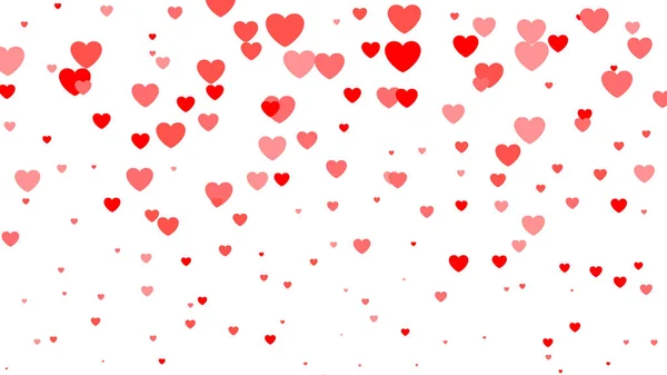 Hart halftone Valentijnsdag achtergrond. Rode en roze hartjes op wit. Vectorillustratie — Stockvector