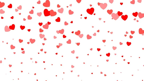 Heart halftone Valentine`s day background. Red hearts on white. Vector illustration — Stock Vector