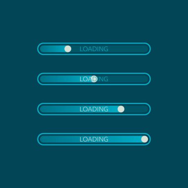 Yükleme çubuğu simgesi. Yaratıcı web tasarım öğesi. Yükleme Web sitesi ilerlemesini. Vektör çizim