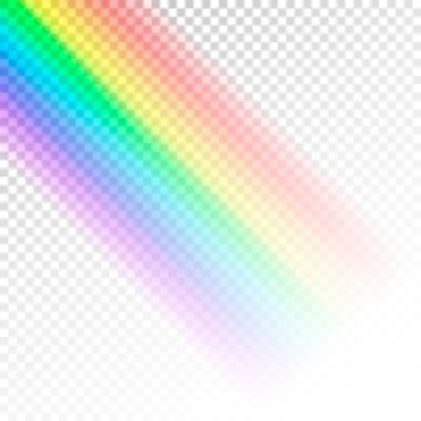 Радужный шаблон. Абстрактный красочный спектр света. Векторная иллюстрация на прозрачном фоне — стоковый вектор