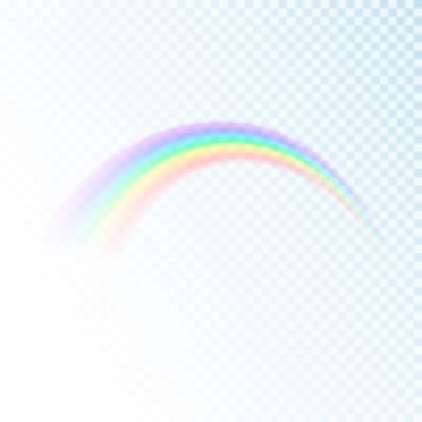 虹のアイコンが透明な背景に分離されました。太陽光のカラフルなスペクトル。ベクトル図 — ストックベクタ