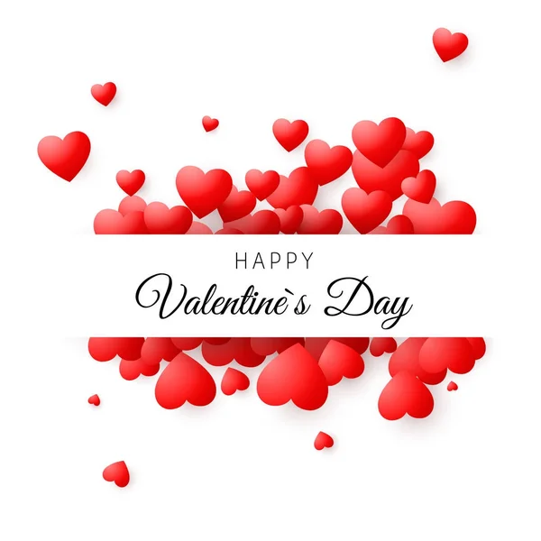 Tarjeta de colores - Feliz día de San Valentín. Concepto de tarjeta de felicitación romántica. Día de San Valentín vector fondo — Vector de stock