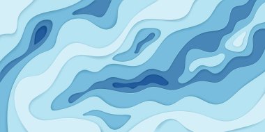 Soyut dalgalı kağıt 3d diffusive düzey öğede tasarım afiş, poster ve broşür için. Soyut 3d papercut dekorasyon eğri katmanları ile dokulu. Vektör arka plan  