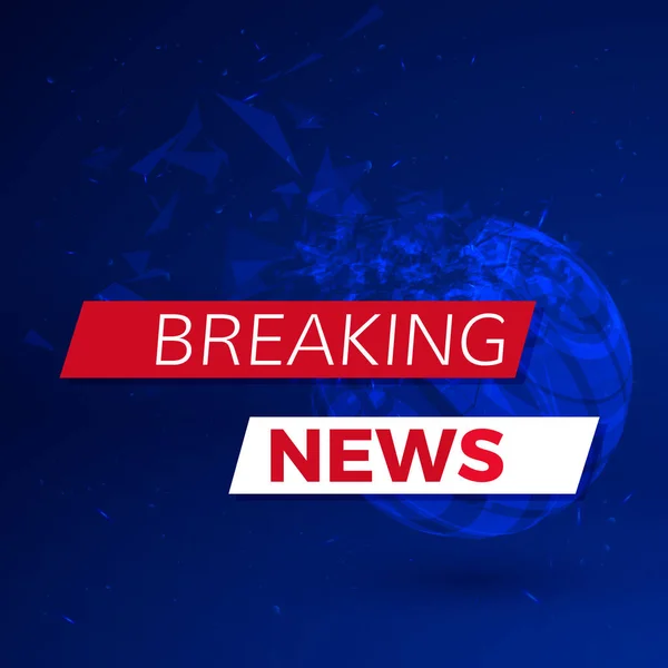 Breaking News Banner auf glühenden Partikeln Hintergrund. Vektorillustration — Stockillustration Breaking News Banner auf glühenden Partikeln Hintergrund. Vektorillustration — Stockvektor