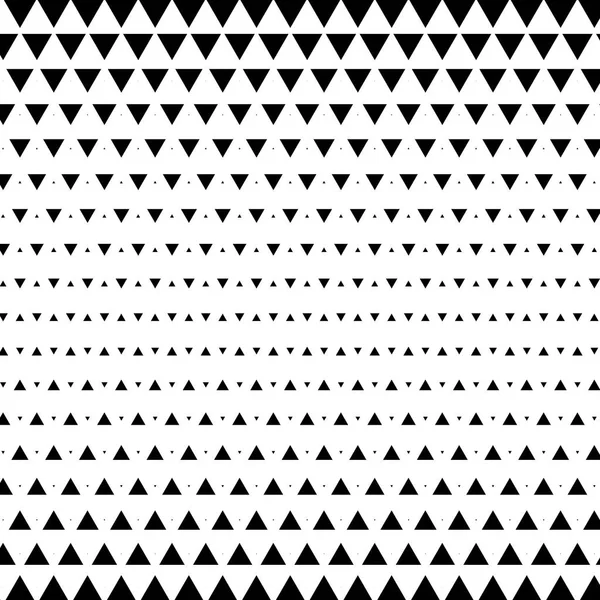 Diseño gráfico en blanco y negro geométrico abstracto patrón de triángulo de medio tono de impresión. Ilustración vectorial — Vector de stock