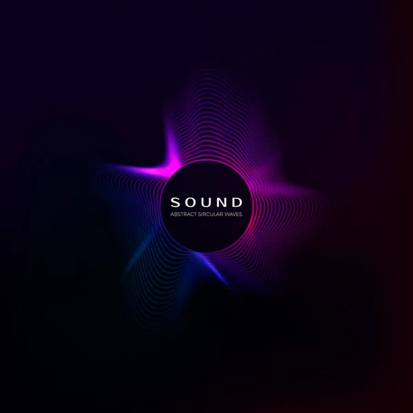 Equalizer-konceptet. Ljudvågen pulserande effekt. Digital färg ljud kurva. Vektorillustration — Stock vektor