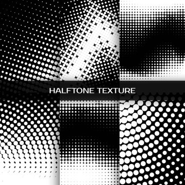 noktalı resim arka plan kümesi. Altı noktalı resim kapak topluluğu. vektör çizim