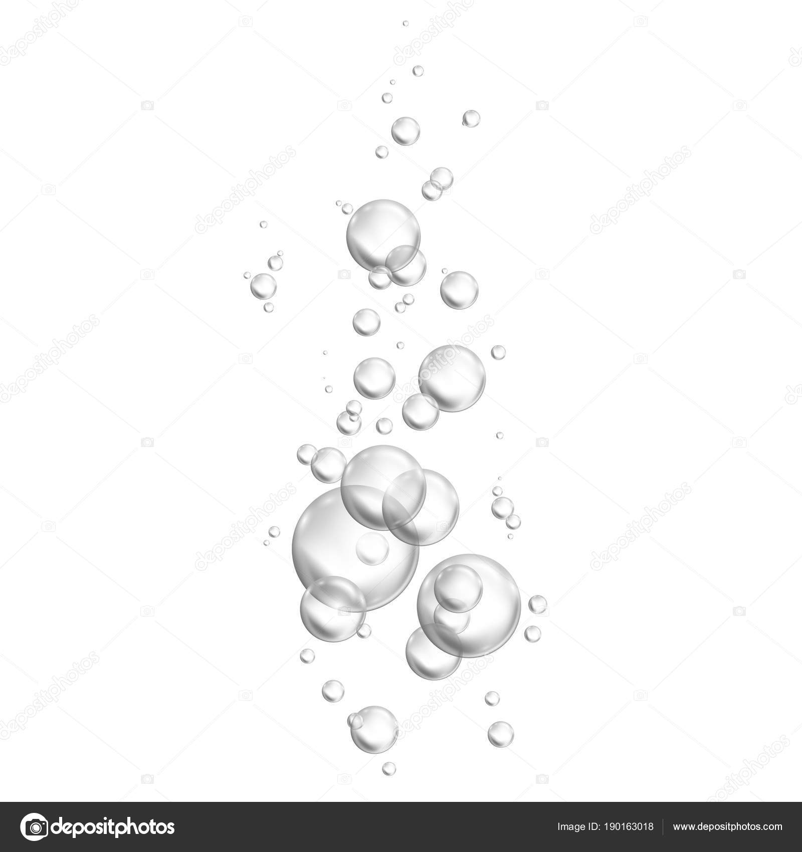 Abstract Bubbles. White background with bubbles. Vector illustration isolated on white — Stock
