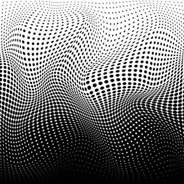 Textura de medio tono abstracta. Motion gradient mesh halftone effect. Ilustración vectorial — Archivo Imágenes Vectoriales