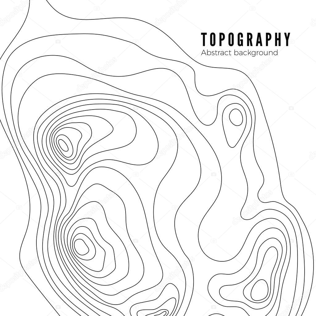 Topographic map contour background pattern. Contour Landscape Map Concept.  Abstract Geographic World Topography Map. Vector illustration