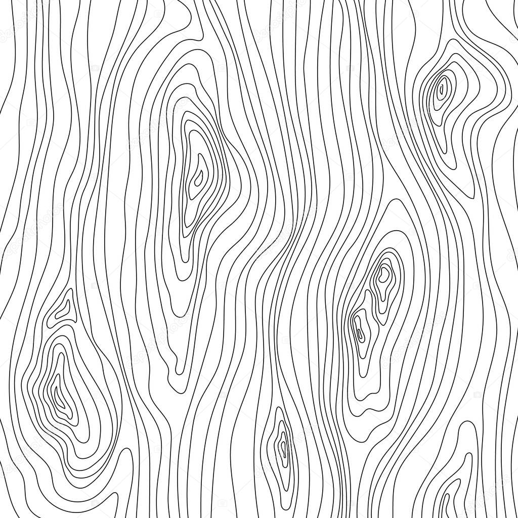 Wooden texture. Wood grain pattern. Abstract fibers structure background, vector illustration