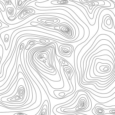 Dalgalı topoğrafya rahatlaması. Taslak haritalama manzarası. Harita Modern poster tasarımı. Vektör illüstrasyonu beyaz arkaplanda izole edildi