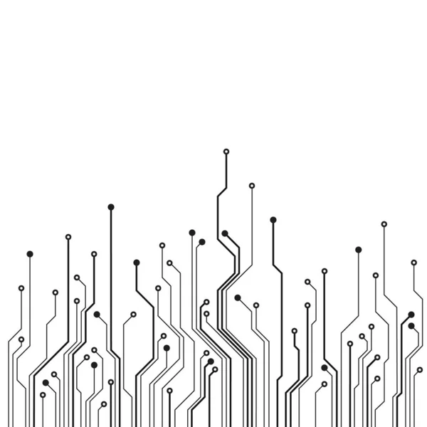 Conceito de comunicação de hardware. Estrutura da placa de circuito. Design de ciência e tecnologia. Ilustração vetorial — Vetor de Stock