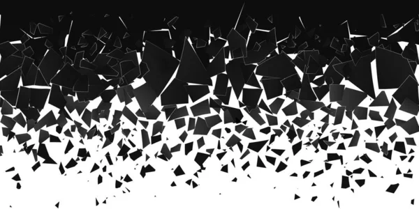 Абстрактна Хмара Шматків Фрагментів Після Вибуху Шаттер Ефект Руйнування Знесення — стоковий вектор