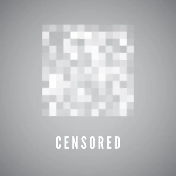 Cenzura Szara Mozaika Cenzurowane Dane Obszar Rozmycia Pikseli Prywatna Zawartość — Wektor stockowy