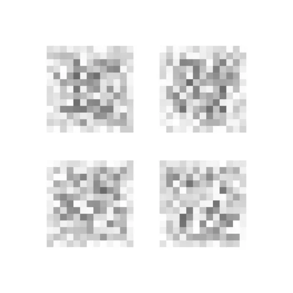 Conjunto Área Dados Censurados Área Blure Pixels Transparentes Conteúdo Privado — Vetor de Stock