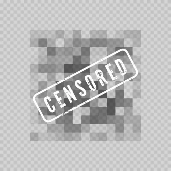 Cenzurowane Dane Przezroczysty Obszar Pikseli Blure Prywatna Zawartość Cenzura Szara — Wektor stockowy