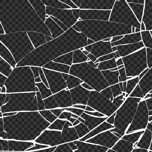 Superficie Textura Vidrio Roto Dibujo Roto Aplastado Efecto Cristal Vector — Archivo Imágenes Vectoriales