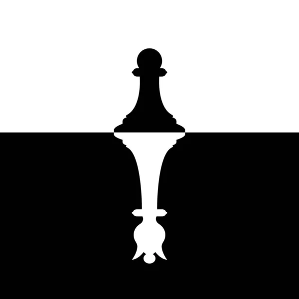 Pawns Silhouette Queen Ambition 성공적 일러스트 — 스톡 벡터