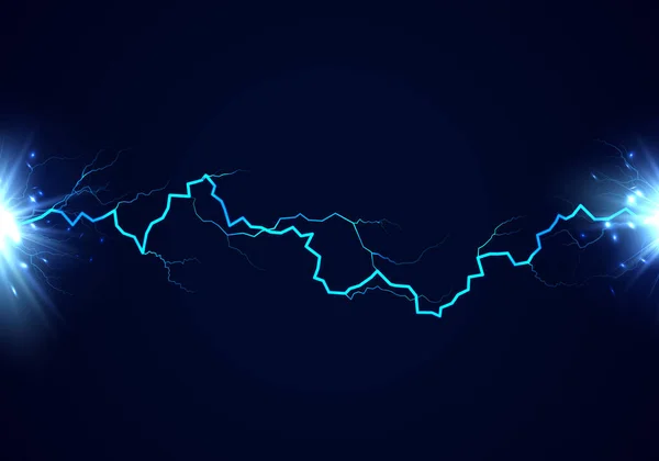 Rayo Destello Efecto Rayo Huelga Eléctrica Energía Brillante Ilustración Vectorial — Vector de stock