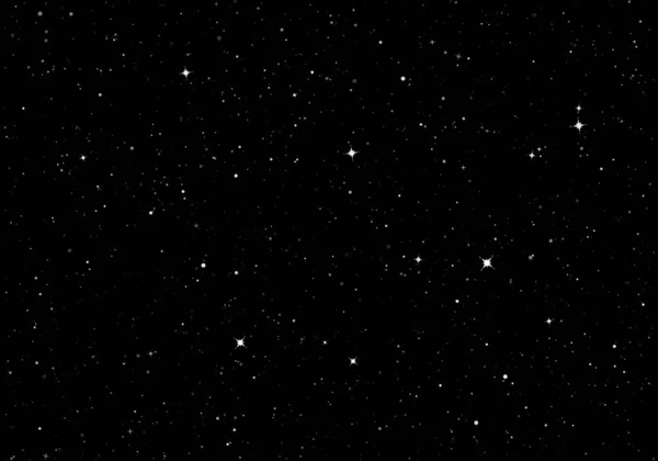 Black Starry Sky Dark Night Sky Infinity Space Shiny Stars — Stock Vector