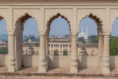 View of Teele Wali Mosque from Bara Imambara in Lucknow, Uttar Pradesh state, India clipart