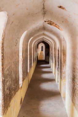 Narrow corridor at Bara Imambara in Lucknow, Uttar Pradesh state, India clipart